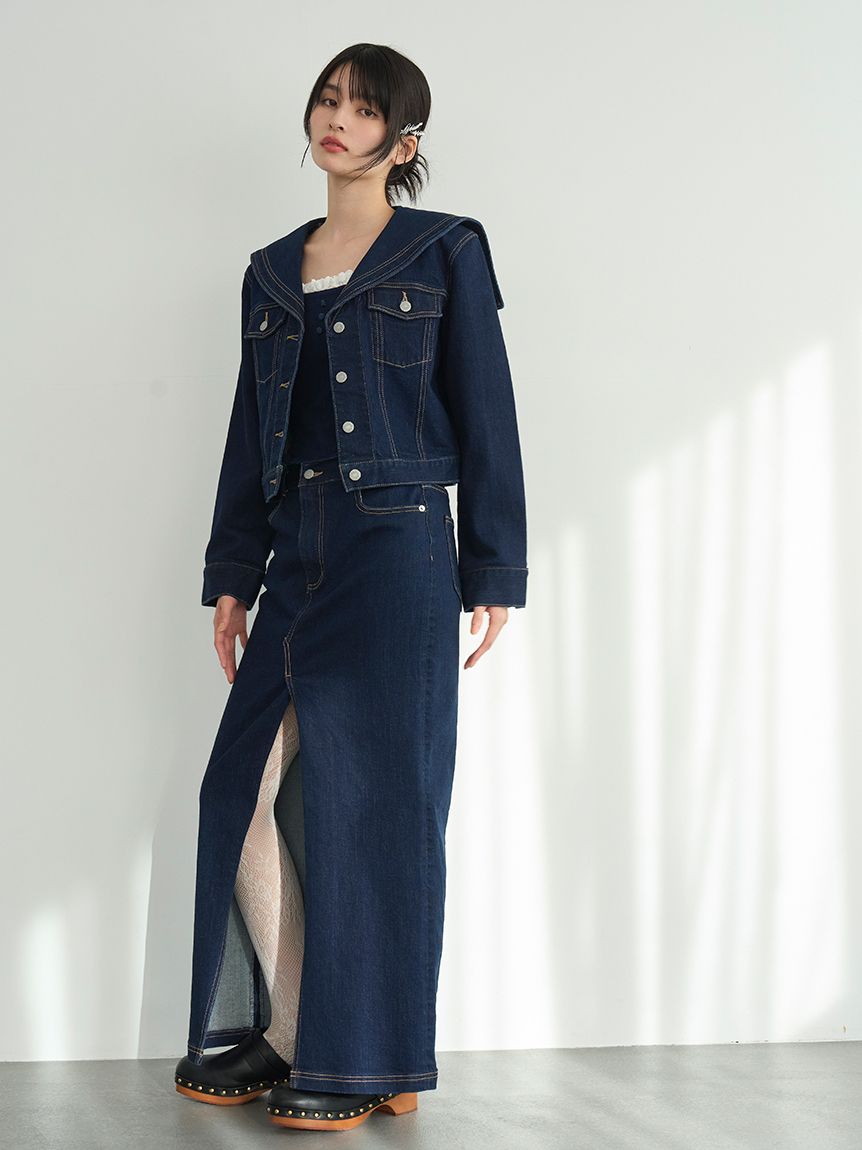 セーラーデニムジャケット(ジャケット)｜アウター｜LILY BROWN（リリー