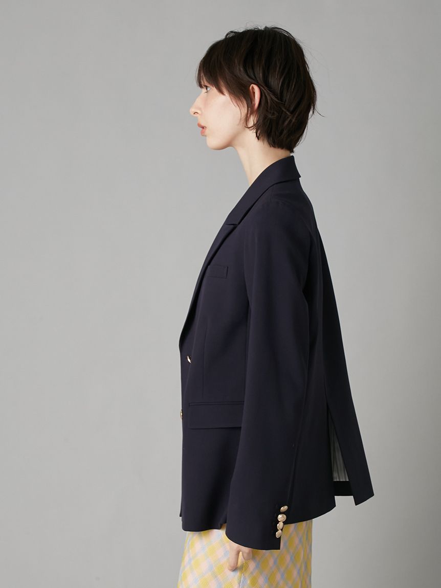 新品、タグ付き】リリーブラウン アイコンダブルブレストジャケット 紺