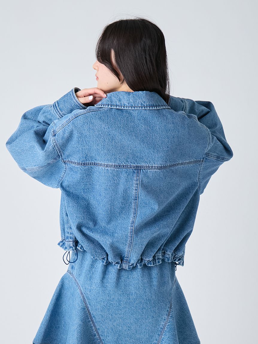 LOUNIE新品⭐️洗える❗️フォルムジップブルゾンオーガンジーバルーンジャケット バルーンジップブルゾン | リリーブラウン(LILY BROWN) | マルイウェブ