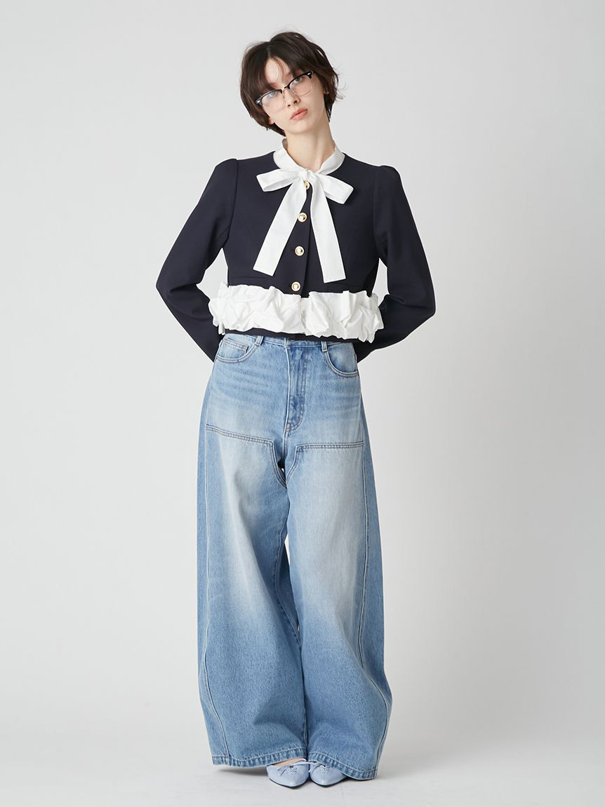 LILYBROWN リリーブラウン 3wayバブルヘムボウタイジャケット LILY BROWN｜3wayバブルヘムボウタイジャケット | Rakuten Fashion