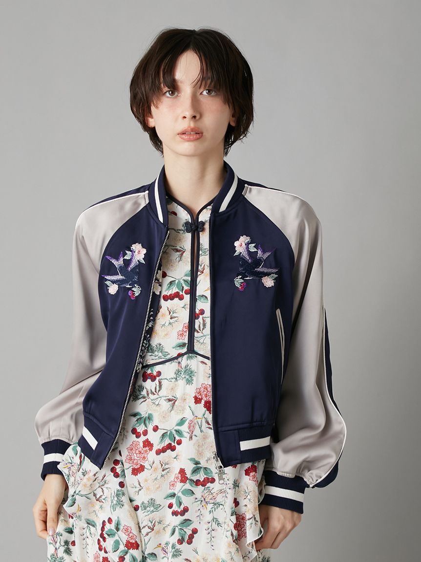 LILY BROWN×KEITA MARUYAMA】yozakuraスカジャン(サテンリバーシブル