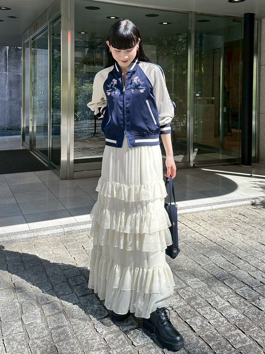 LILY BROWN×KEITA MARUYAMA】yozakuraスカジャン(サテンリバーシブル