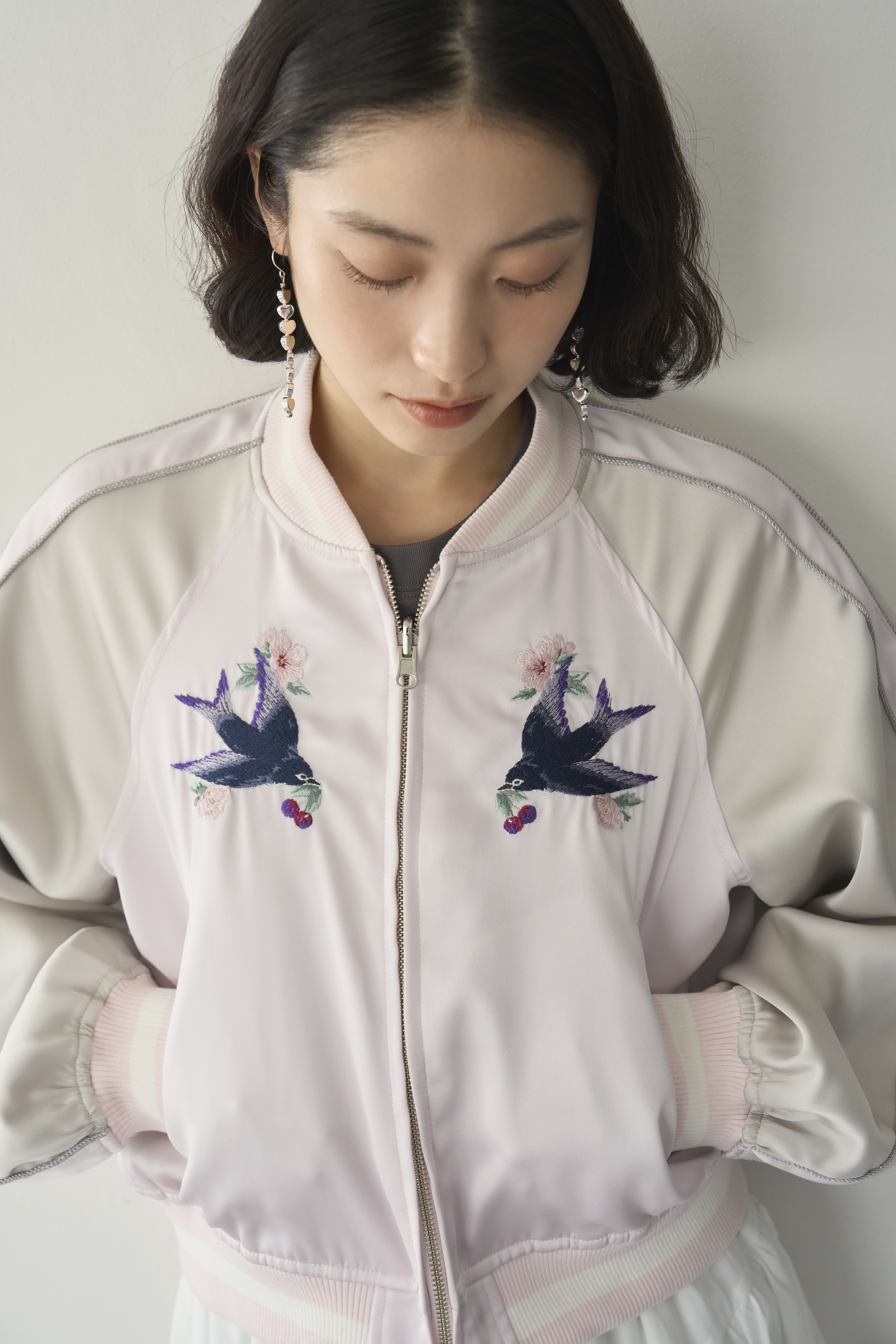 LILY BROWN×KEITA MARUYAMA】yozakuraスカジャン(サテンリバーシブル