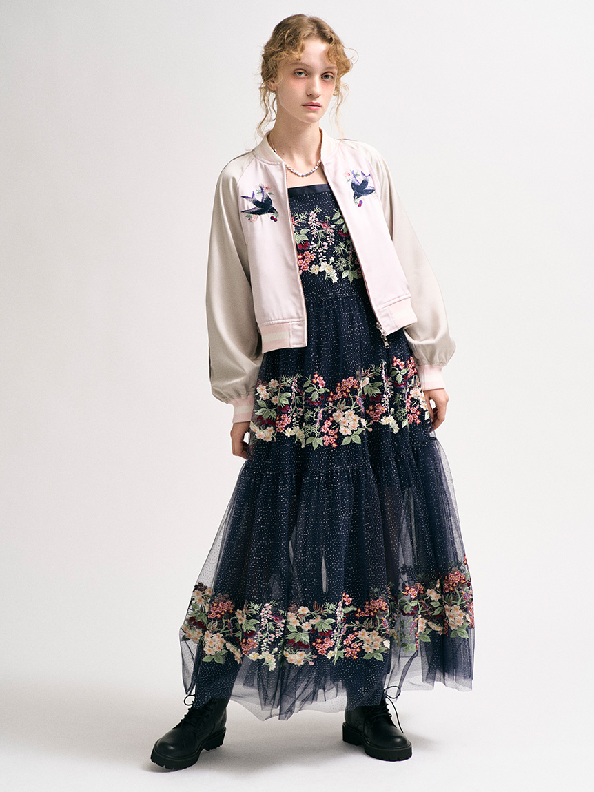 LILY BROWN×KEITA MARUYAMA】yozakuraスカジャン(サテンリバーシブル