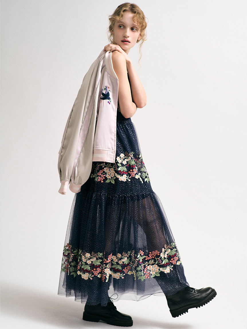 LILY BROWN×KEITA MARUYAMA】yozakuraスカジャン(サテンリバーシブル