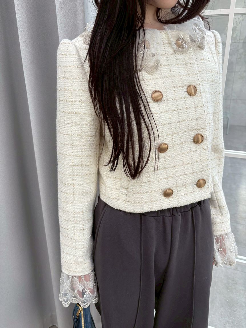 WEB限定カラー】[L.B CANDY STOCK]スカラップビジューアタッチド