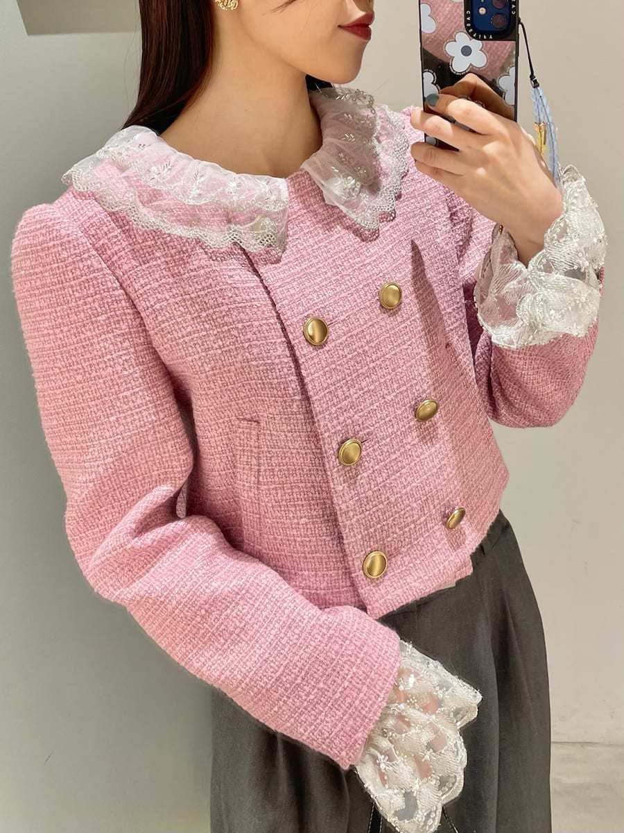 WEB限定カラー】[L.B CANDY STOCK]スカラップビジューアタッチド