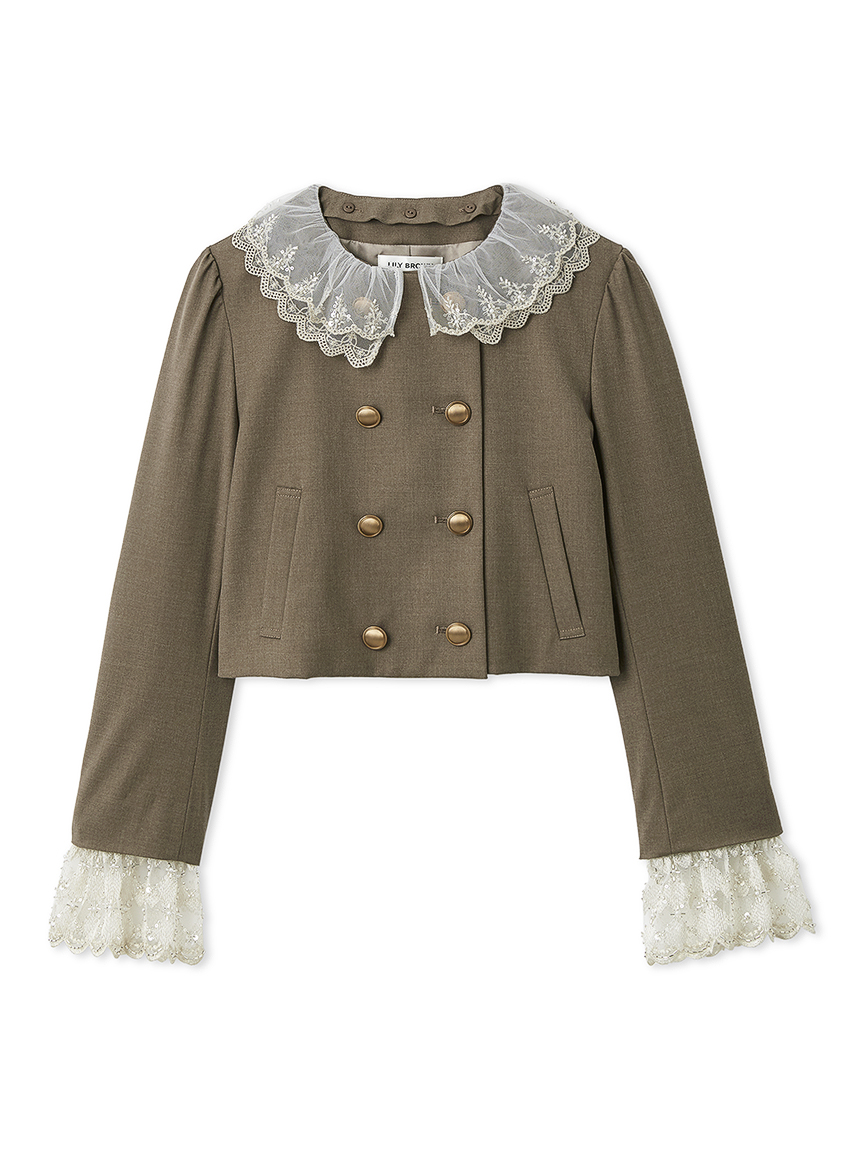 WEB限定カラー】[L.B CANDY STOCK]スカラップビジューアタッチド