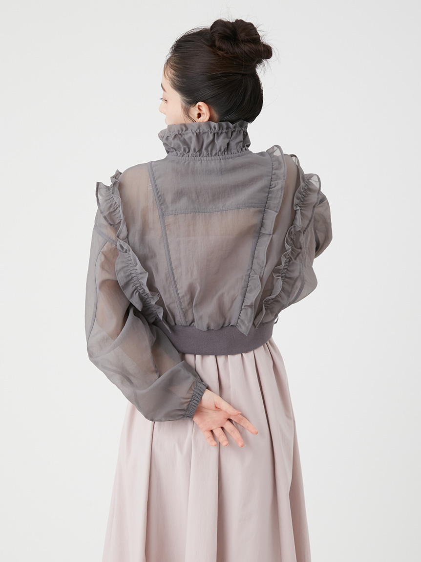イデアルーチェ　シアーフリルブルゾン NOELA｜シアーフリルブルゾン | Rakuten Fashion(楽天ファッション／旧