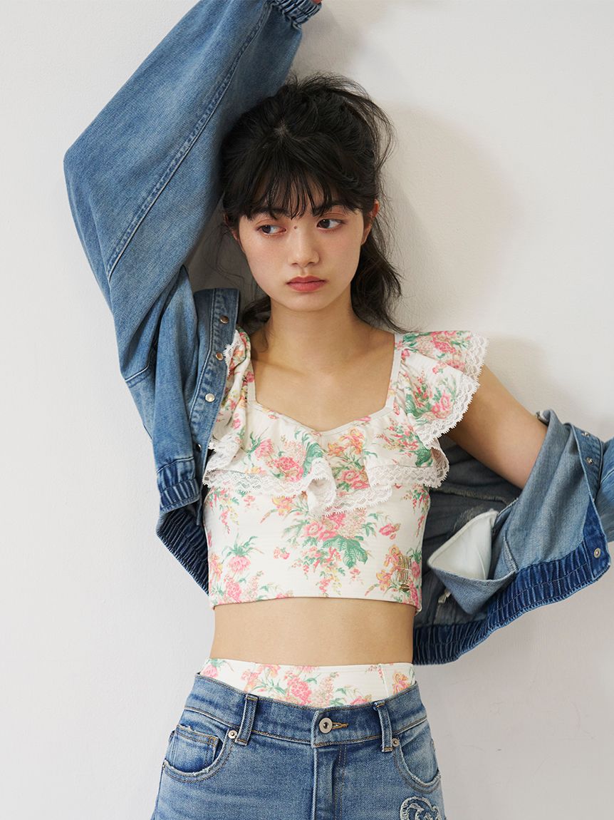 LILY BROWN×ANNA SUI】スタッズデニムシャツブルゾン(ブルゾン