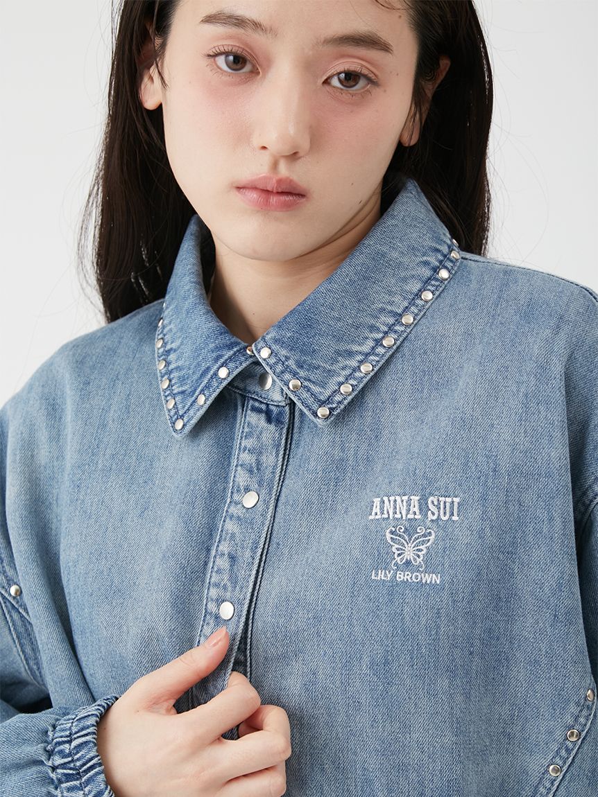 LILY BROWN×ANNA SUI】スタッズデニムシャツブルゾン(ブルゾン