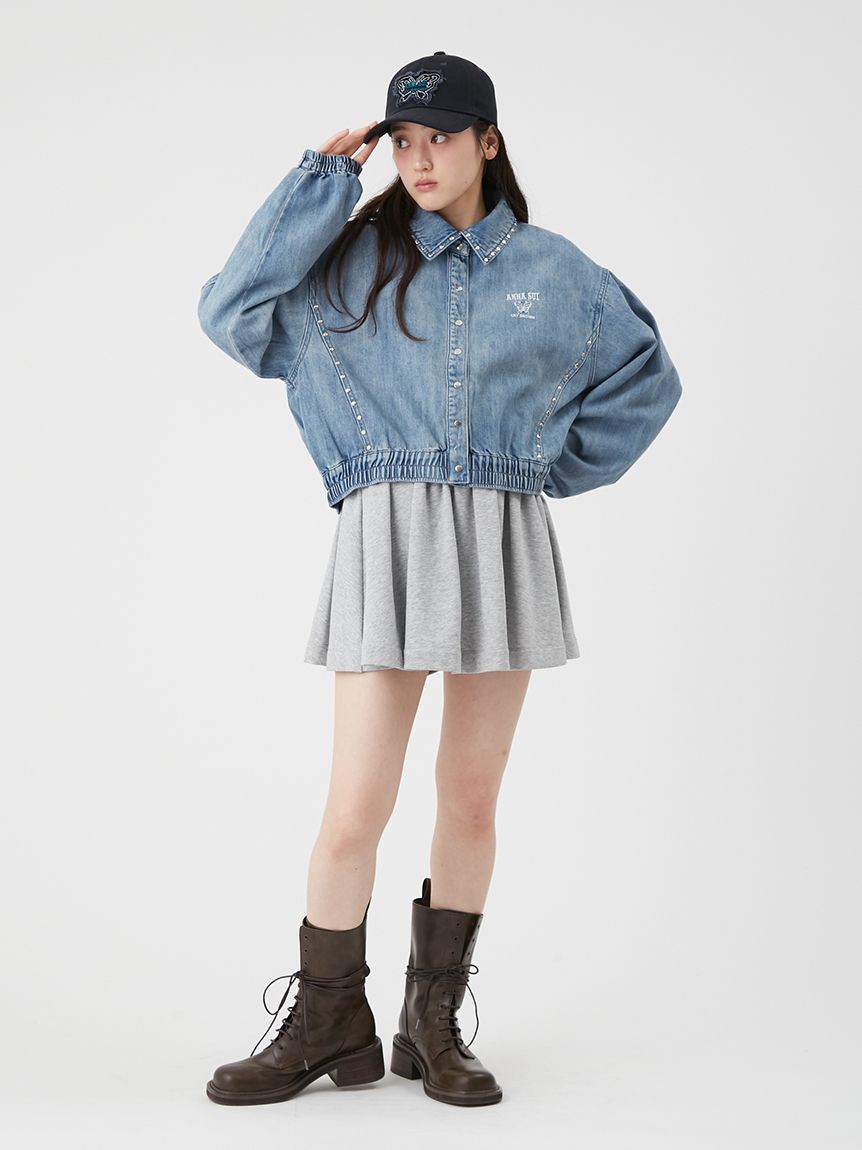 LILY BROWN×ANNA SUI】スタッズデニムシャツブルゾン(ブルゾン