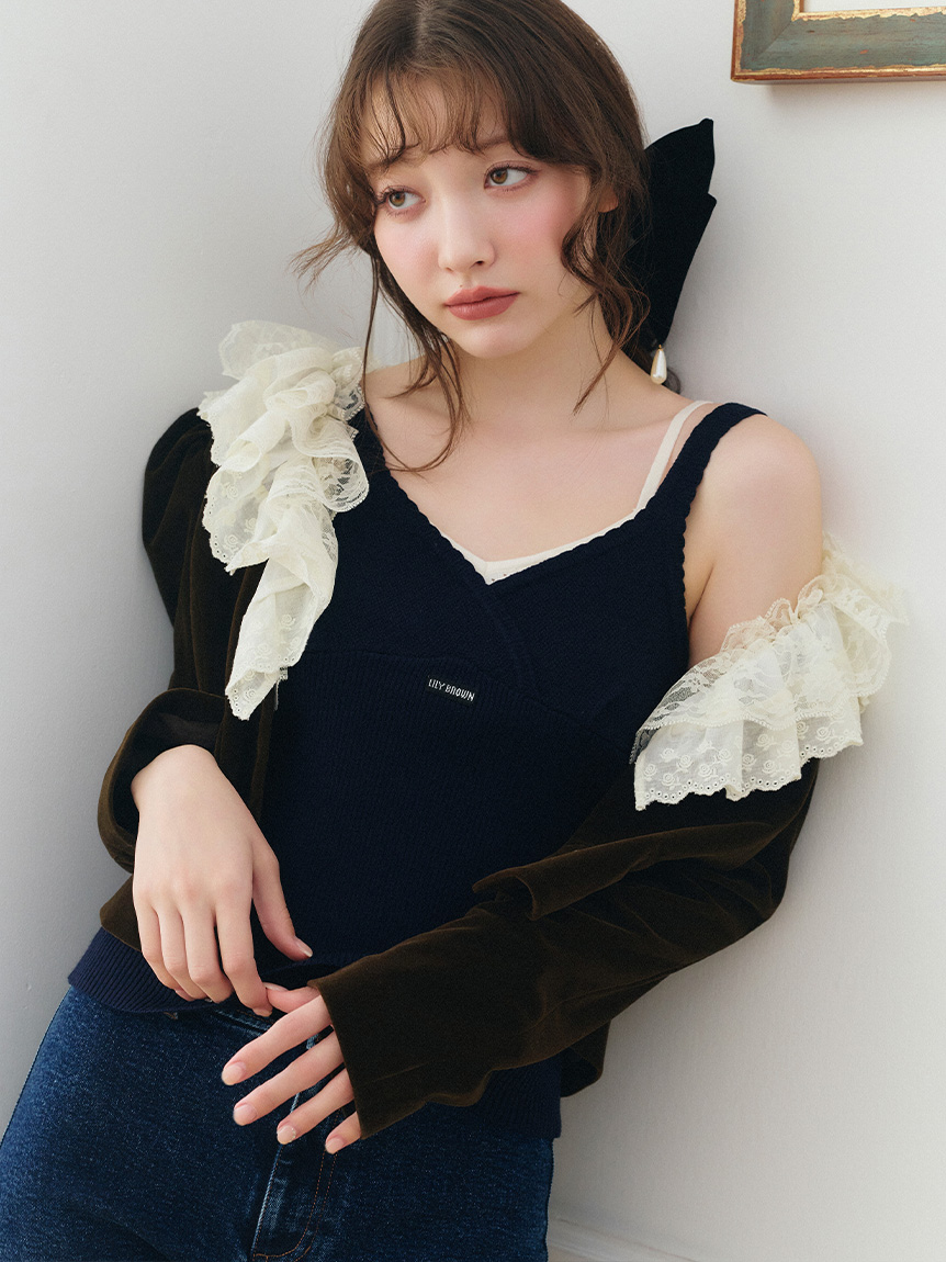 レースカラーベロアジャケット(ジャケット)｜アウター｜LILY BROWN