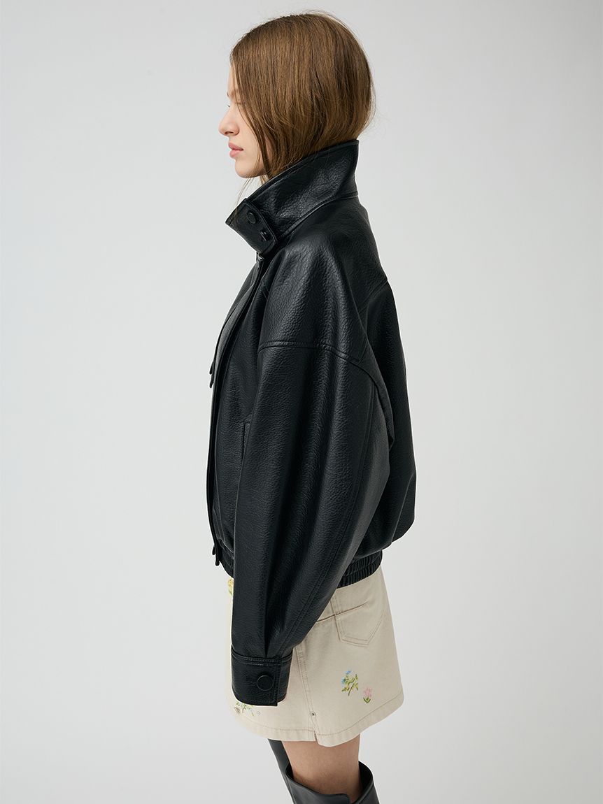 Moore様　美品】 Cathy Jane シュリンク加工やぎ革レザージャ シュリンクレザージャケット(ライダースジャケット)｜OUTER｜LILY