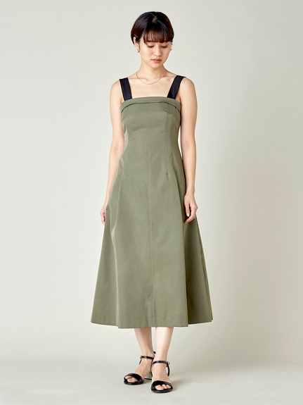 配色aラインワンピース マキシ ロングワンピース ワンピース Lily Brown リリーブラウン の通販サイト 公式