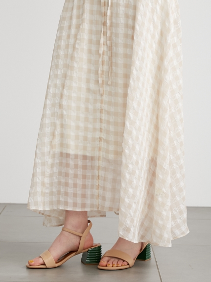 別注 ギンガムチェックワンピース マキシ ロングワンピース ワンピース Lily Brown リリーブラウン の通販サイト 公式