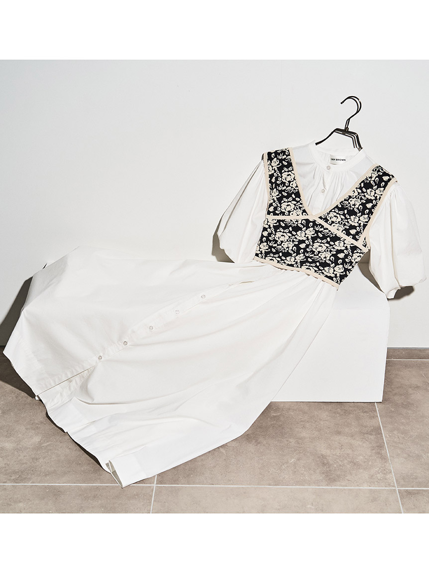 ルミネエスト新宿店限定 ジャガードニットベスト付きワンピース マキシ ロングワンピース ワンピース Lily Brown リリーブラウン の通販サイト 公式