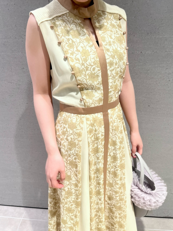 オリエンタルスイッチングシフォンワンピース(マキシ・ロング