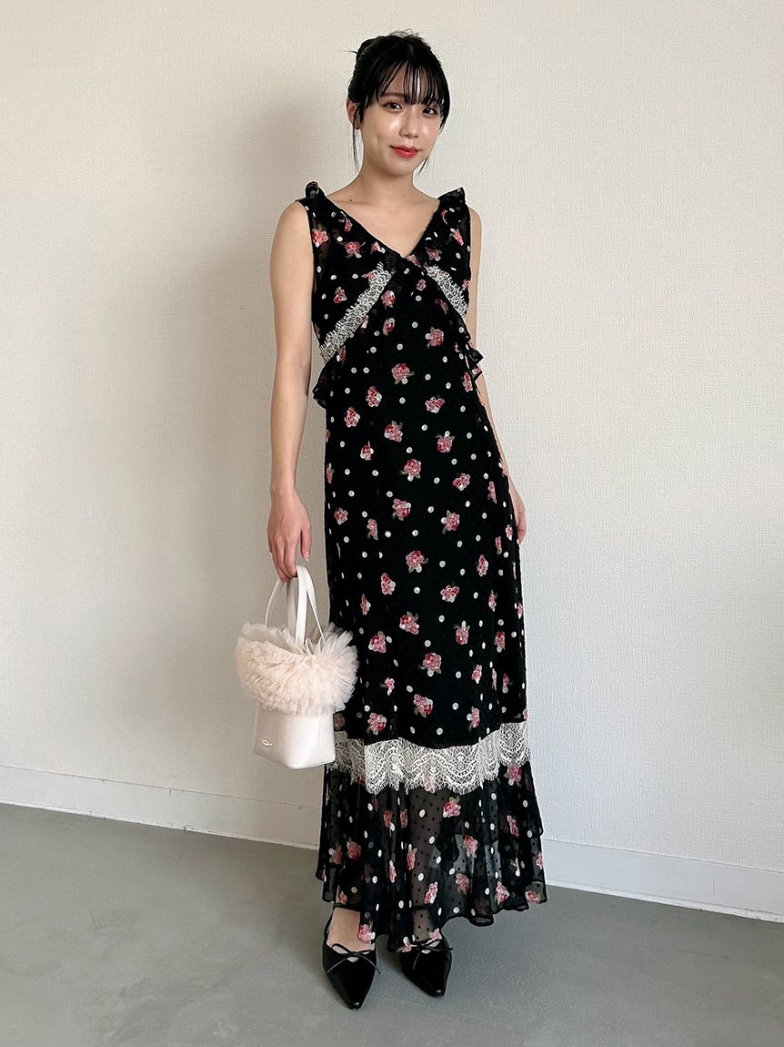 LILY BROWN × ANNA SUI】バリエ柄ワンピース(マキシ・ロング