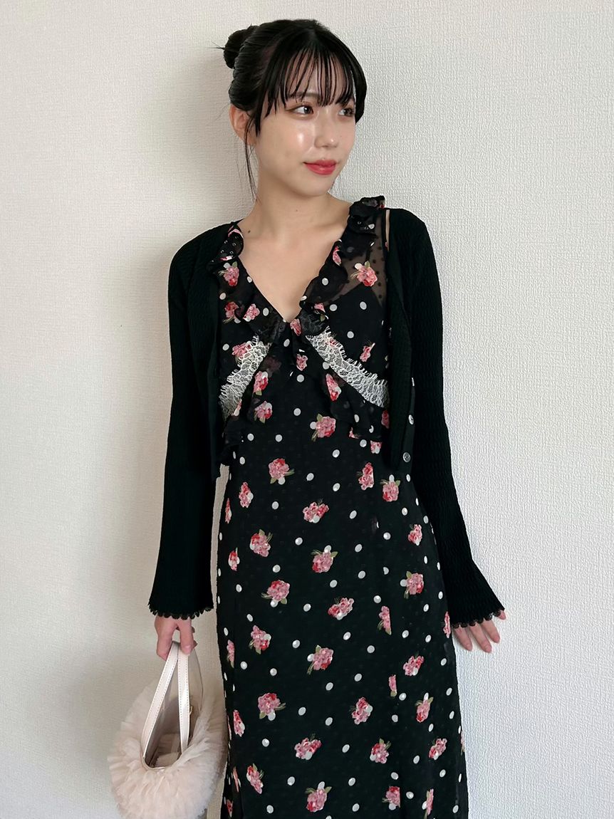 リリーブラウン アナスイ ワンピース LILY BROWN × ANNA SUI】バリエ柄ワンピース(マキシ・ロング