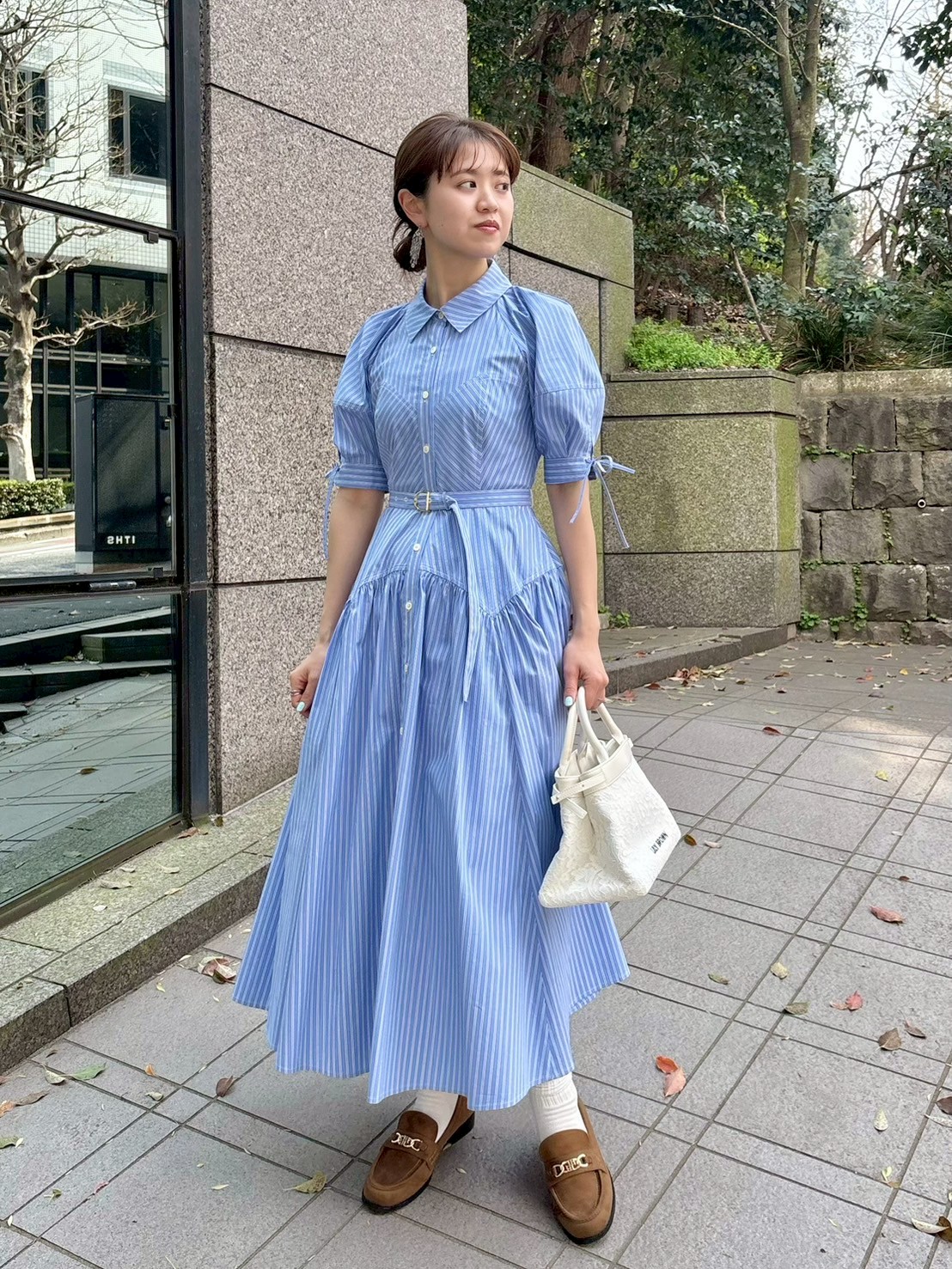 リリーブラウン LILY BROWN バブルスリーブフレアシャツ