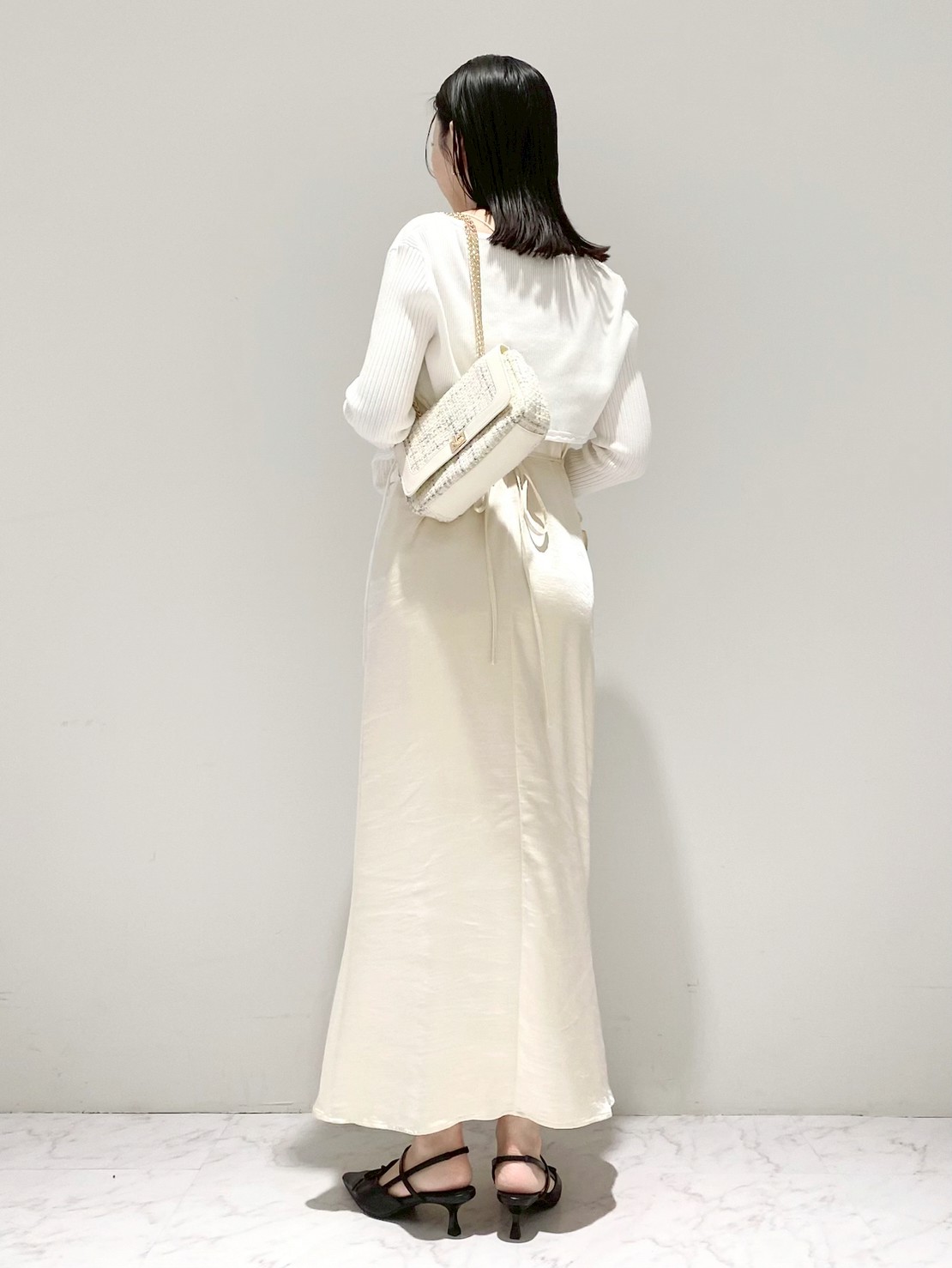 LILY BROWN ドレープラッフルキャミワンピース size1