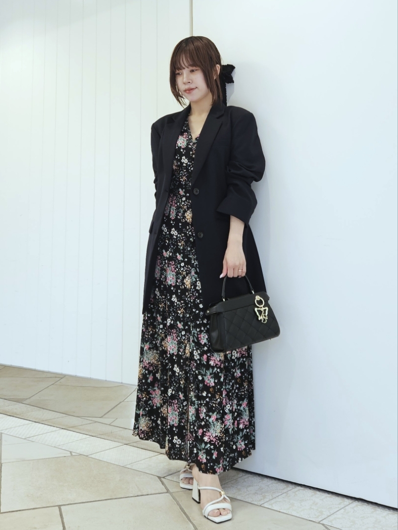 LILY BROWN フラワープリント ノースリーブ ロングワンピース サイズ1 LILY BROWN フラワープリント ノースリーブ ロングワンピース