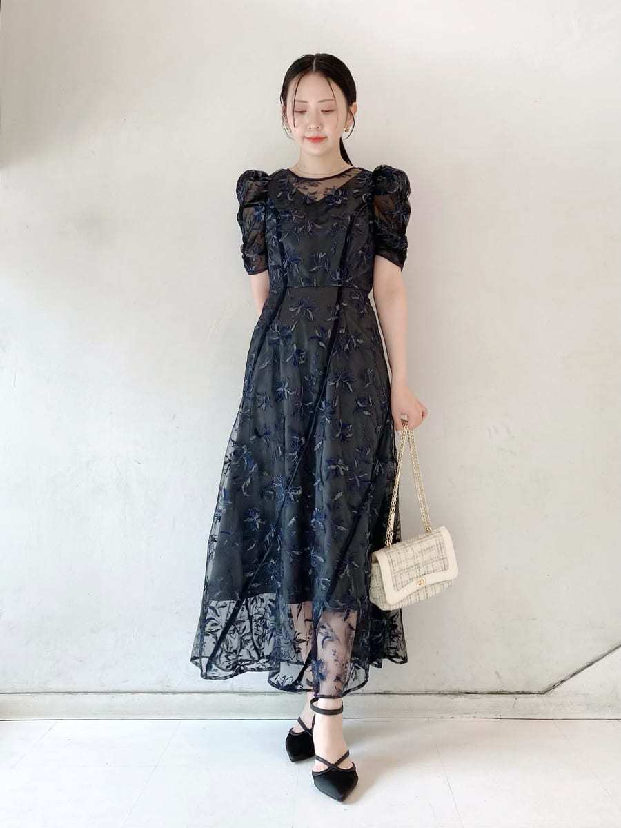 チュール刺繍ドレス(ドレス)｜ワンピース｜LILY BROWN（リリー
