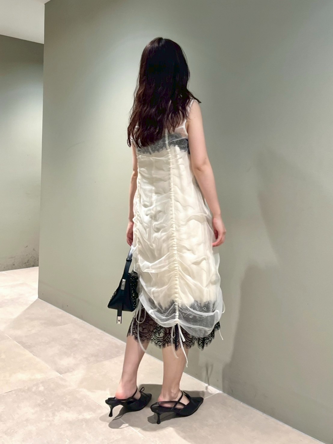 スリットシアードロストキャミワンピースセット(ミニワンピース