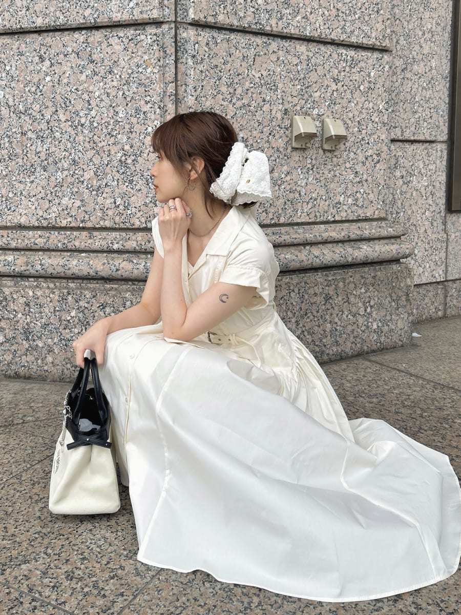 LILY BROWN（リリーブラウン）の「シャツコンビワンピース