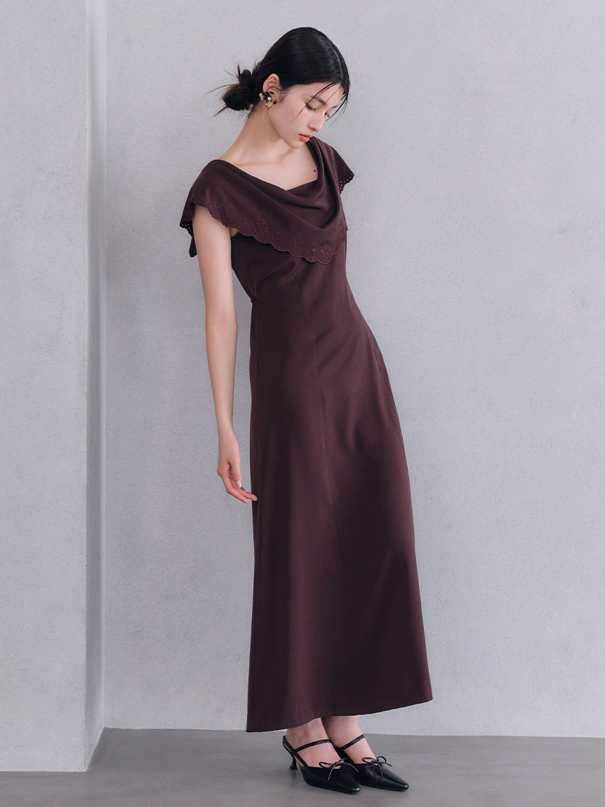 正規品♡フリルドレス♡ブラウン couture an/クチュールアン】オフショルダー/ スパンコール