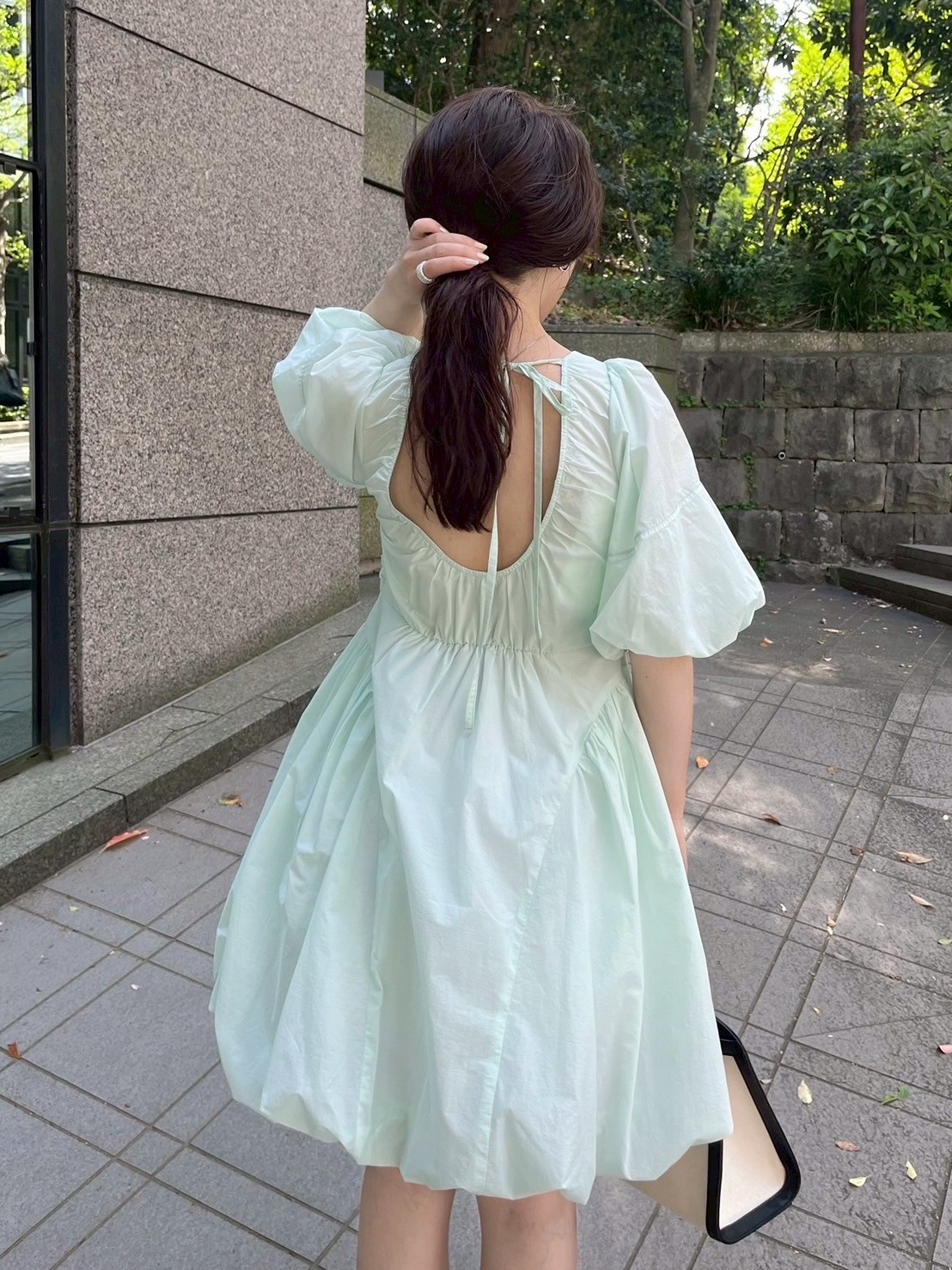 パフスリーブバルーンミニワンピース(ミニワンピース