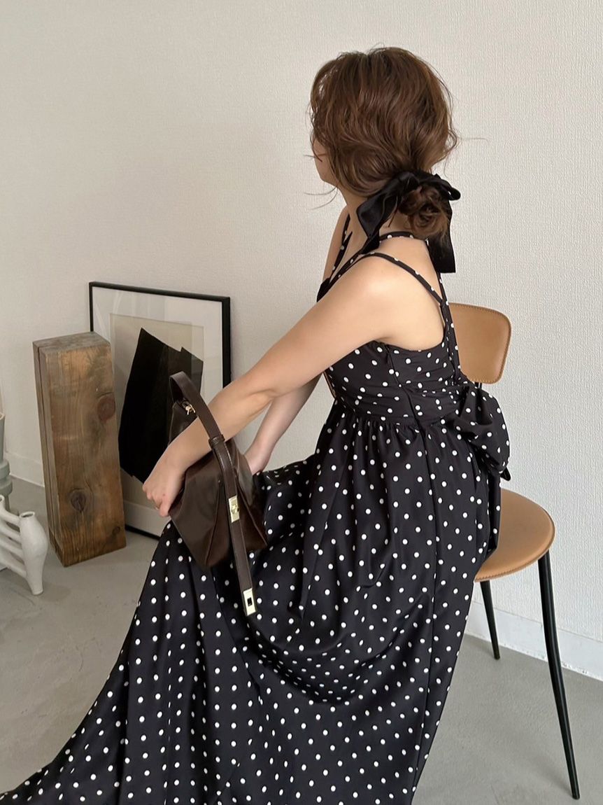 WEB限定00サイズ】ボリュームリボン2wayワンピース(マキシ・ロング