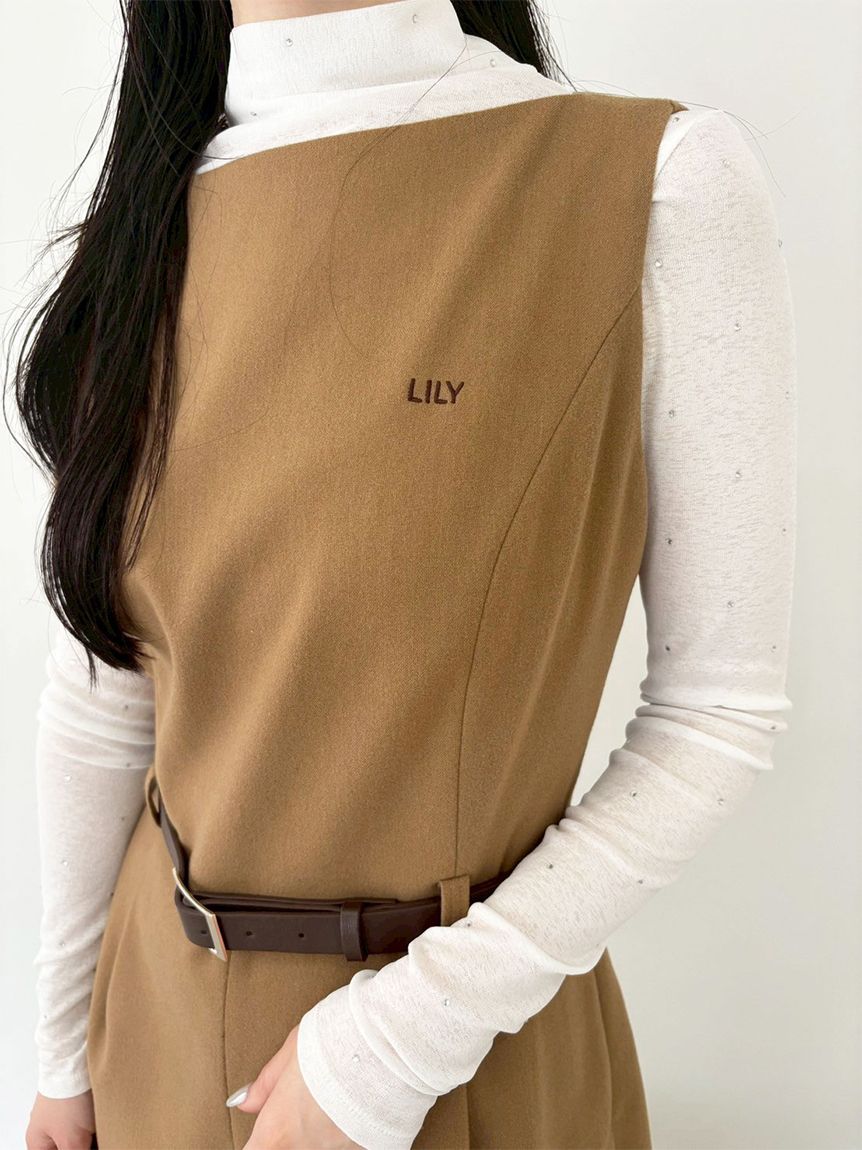 リリーブラウン　ベルト付きミニロンパース ベルト付きミニロンパース（つなぎ/オールインワン）｜LILY