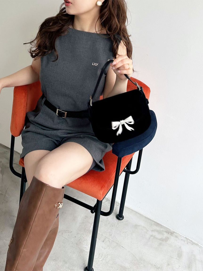 ベルト付きミニロンパース(オールインワン)｜ワンピース｜LILY