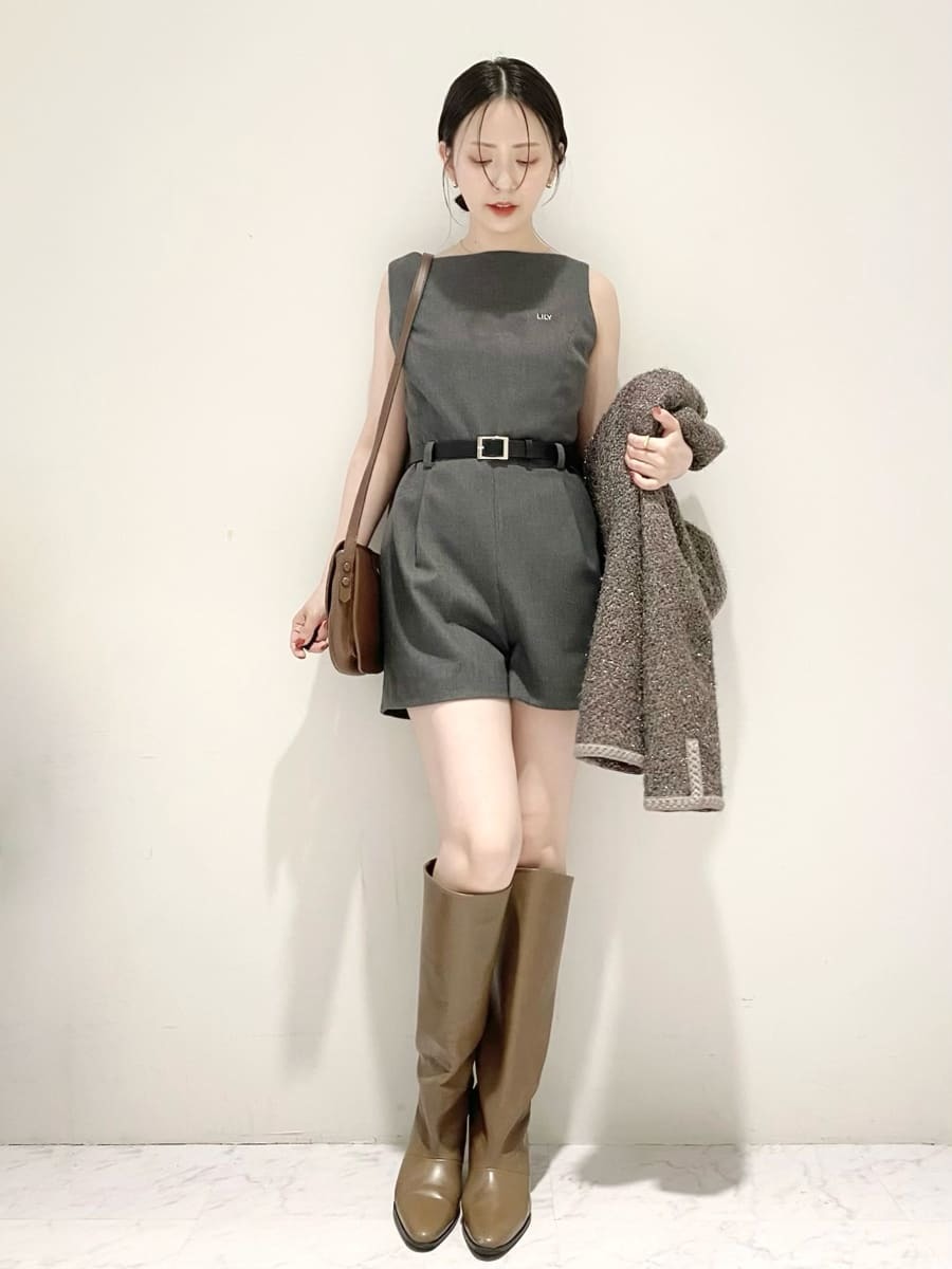 ベルト付きミニロンパース(オールインワン)｜ワンピース｜LILY