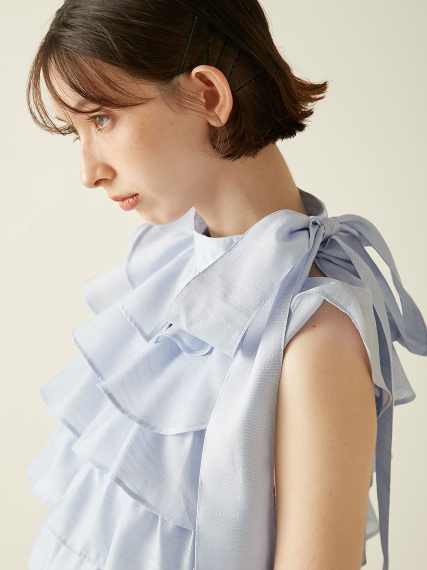 LILY BROWN / フリルドレス LILY BROWN ドレス ボタニカルチュールティアードドレス