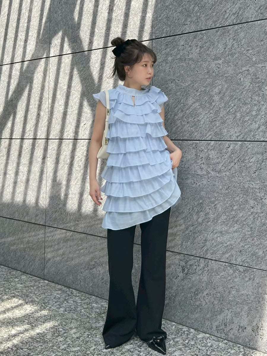 リリーブラウン　フリルボウタイミニドレス LILY BROWN｜フリルボウタイミニドレス | Rakuten Fashion(楽天