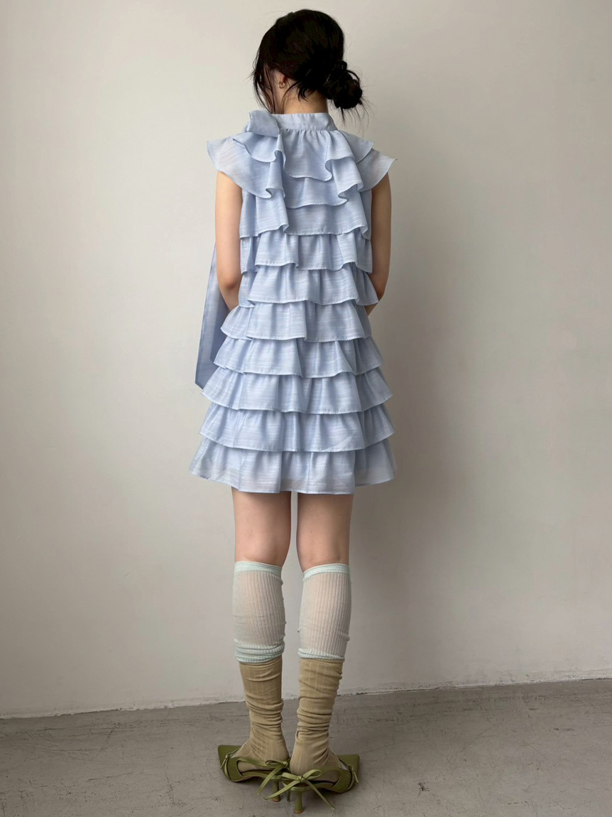 フリルボウタイミニドレス(ミニワンピース)｜ワンピース｜LILY BROWN