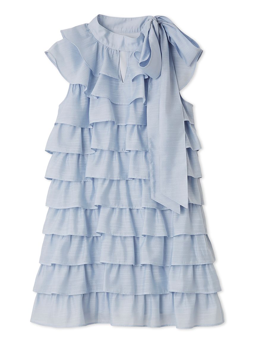 フリルボウタイミニドレス(ミニワンピース)｜ワンピース｜LILY