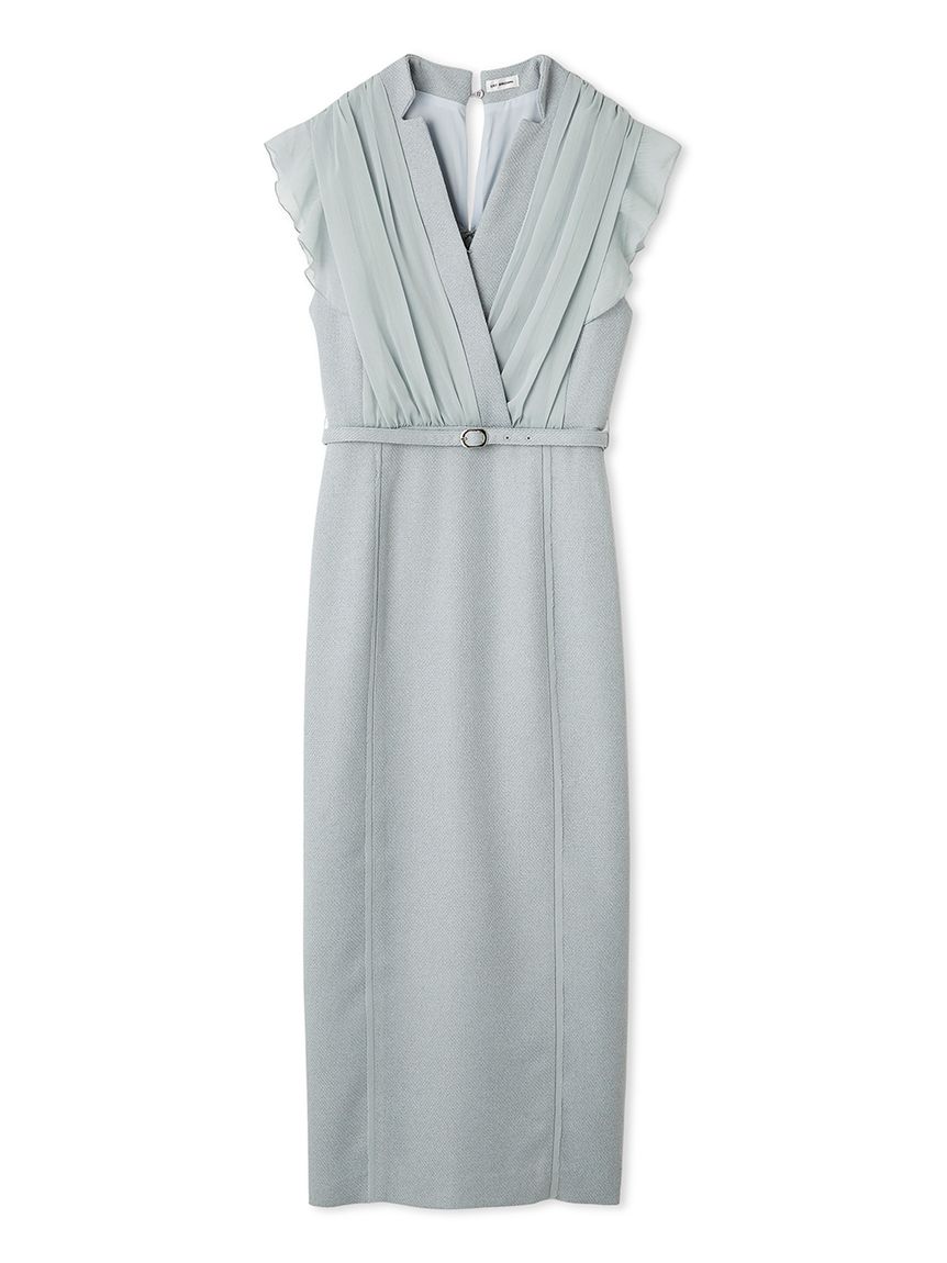 シフォンレイヤードツイードワンピース(マキシ・ロングワンピース