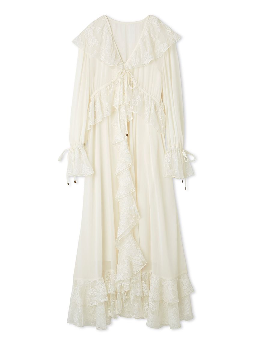 新品Lily Brown レースフリルパーティードレス 新品Lily Brown レースフリルパーティードレス ラッフルフリルチュール