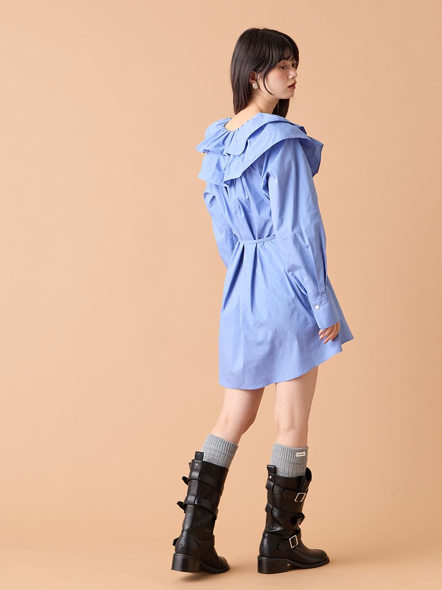 【美品】LILY BROWN リリーブラウン フロントフリルミニドレス LILY BROWN（リリーブラウン）の「フロントフリルミニドレス