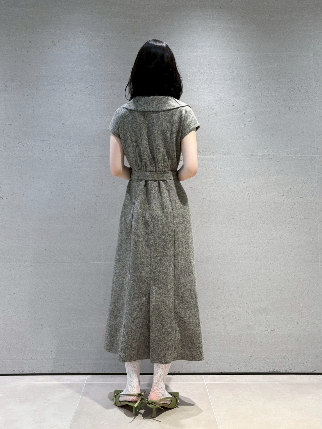 デコルテレイヤードトレンチワンピース(マキシ・ロングワンピース