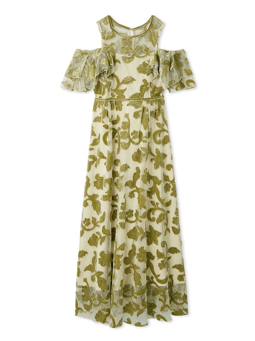 オーナメント2wayベロアドレス(マキシ・ロングワンピース)｜ワンピース