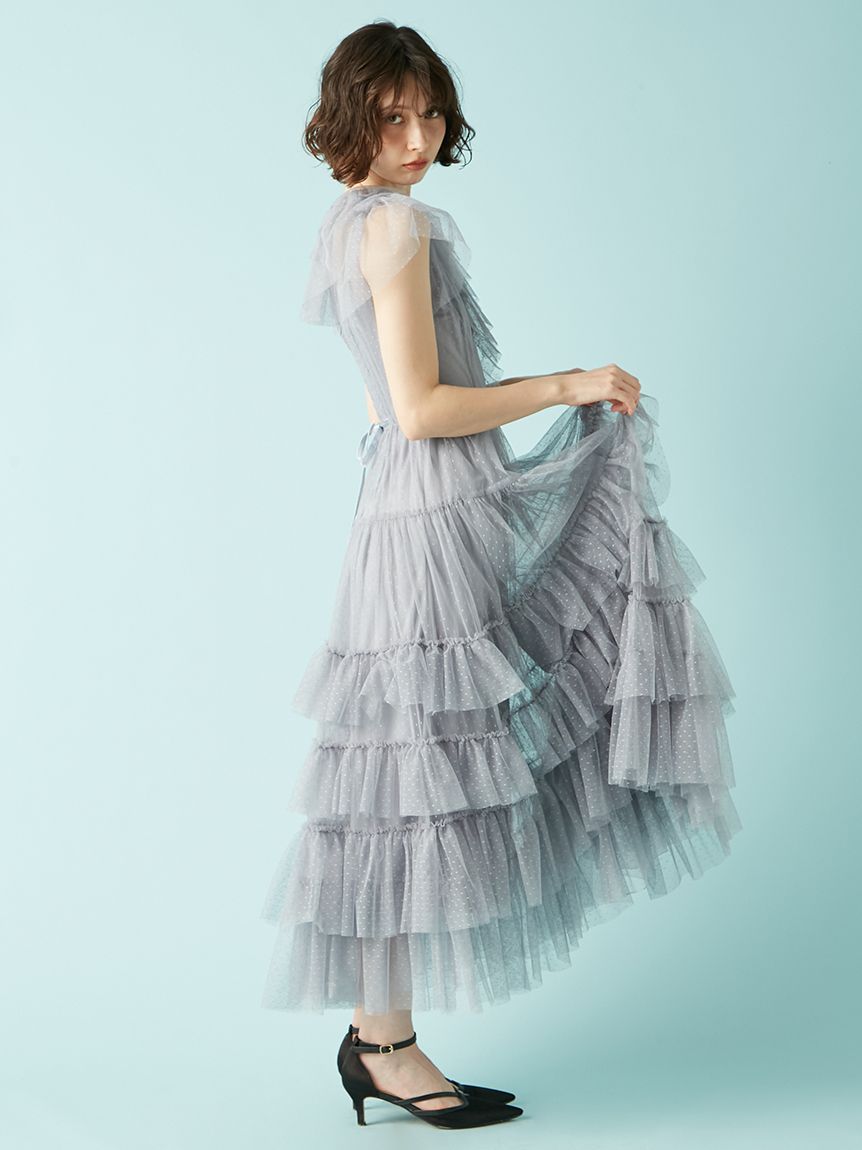 チュールティアードドレス(ドレス)｜ワンピース｜LILY BROWN（リリー