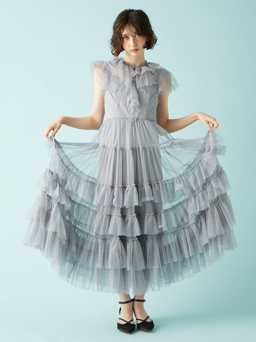 チュールティアードドレス(ドレス)｜ワンピース｜LILY BROWN