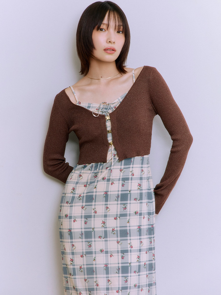 ニットカーデセットバリエーションキャミワンピース(マキシ