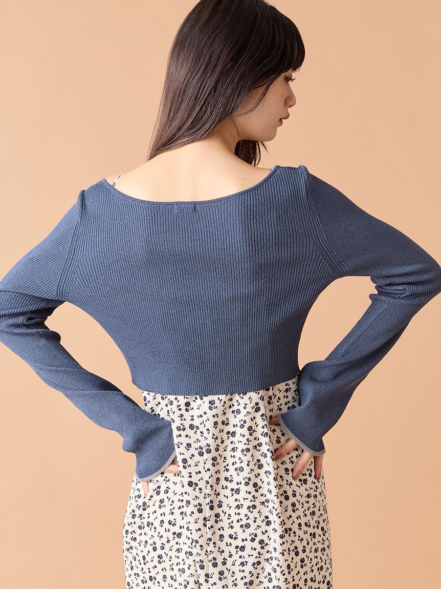 ニットカーデセットバリエーションキャミワンピース(マキシ・ロング