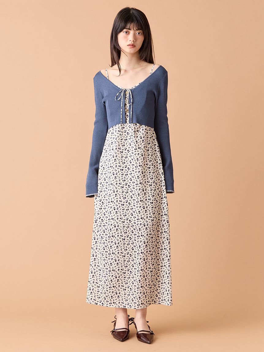 ニットカーデセットバリエーションキャミワンピース(マキシ